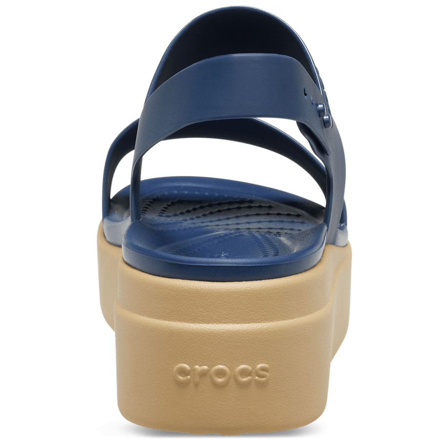 Navy / Tan Brooklyn Low Wedge - Back - Crocs