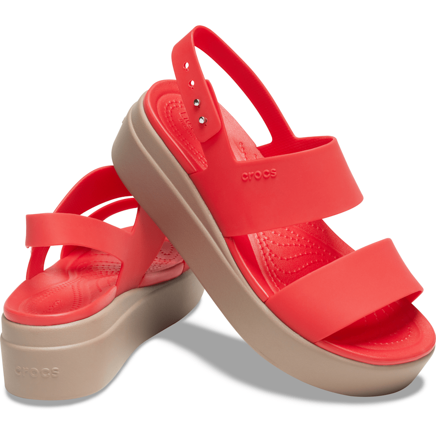 Flame / Mushroom Brooklyn Low Wedge Sandal - Pair - Crocs