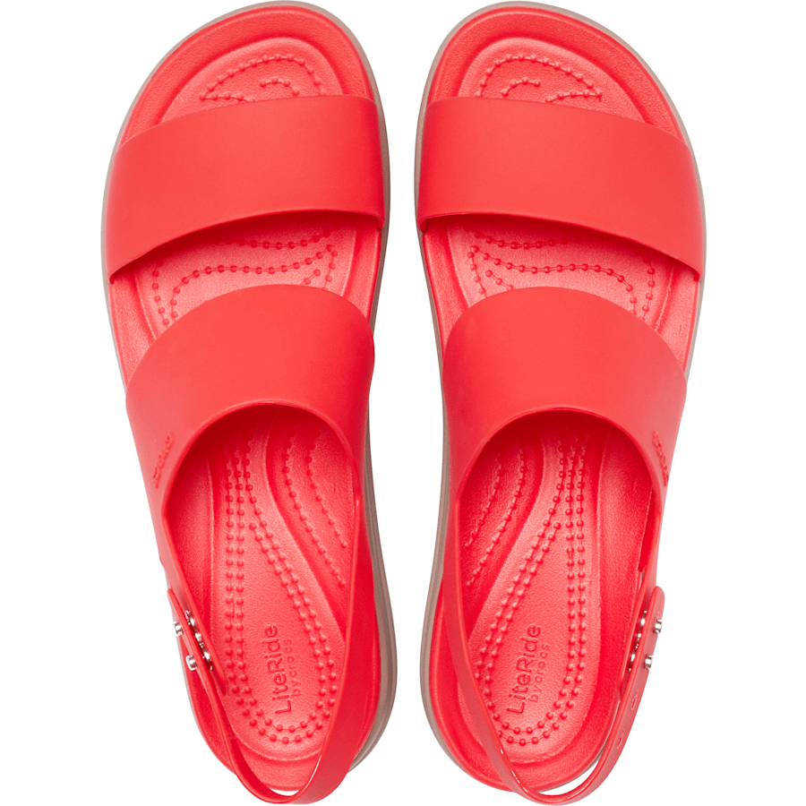 Flame / Mushroom Brooklyn Low Wedge Sandal - Top - Crocs