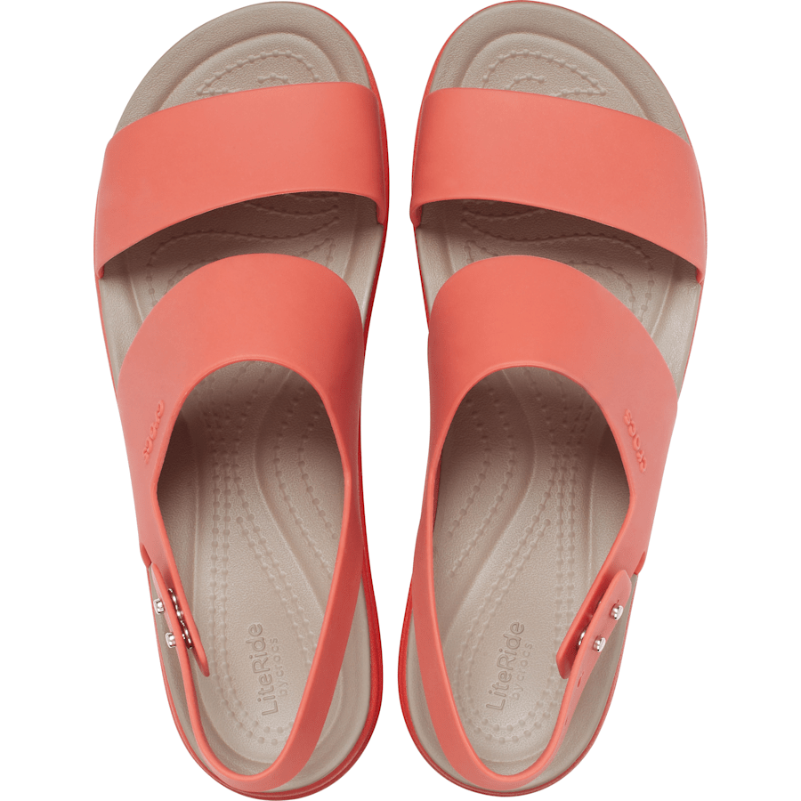 Spicy Orange / Spicy Orange Brooklyn Low Wedge Sandal - Top - Crocs