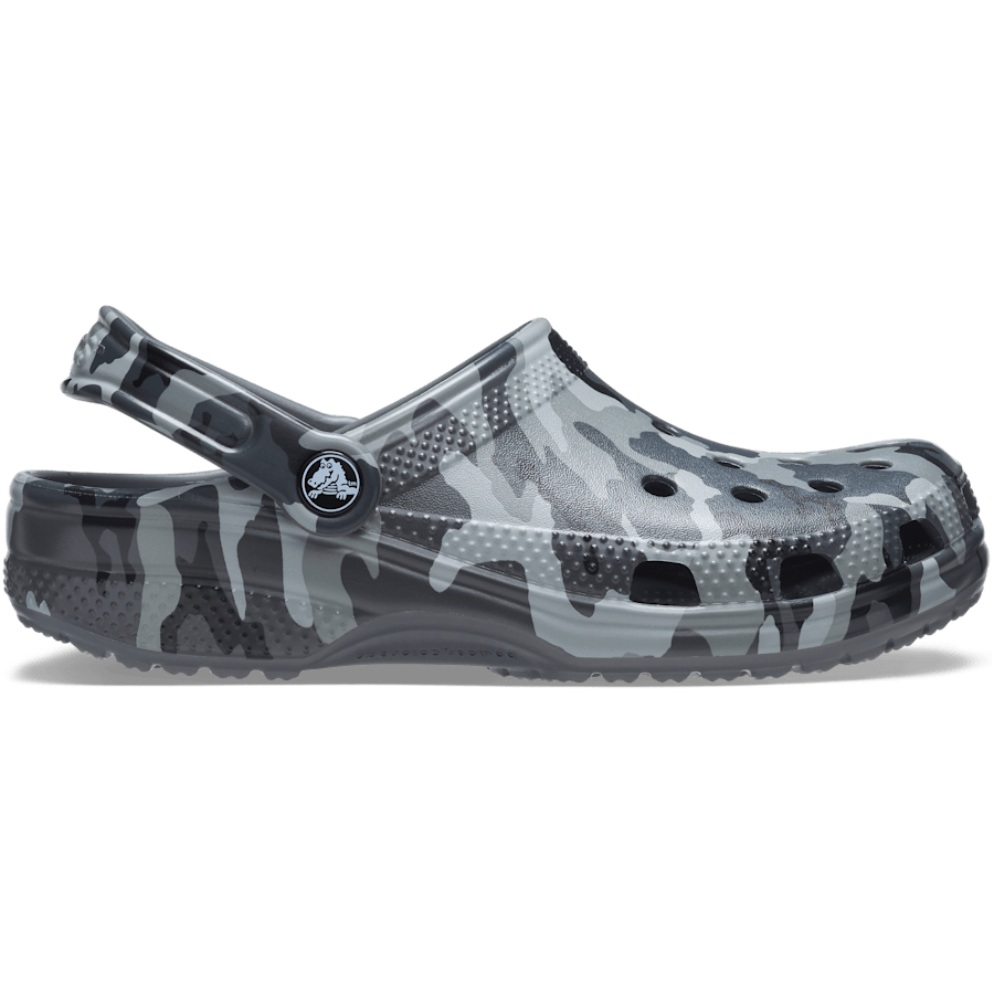 Slate Grey / Multi Classic Printed Camo Clog - Side - Crocs