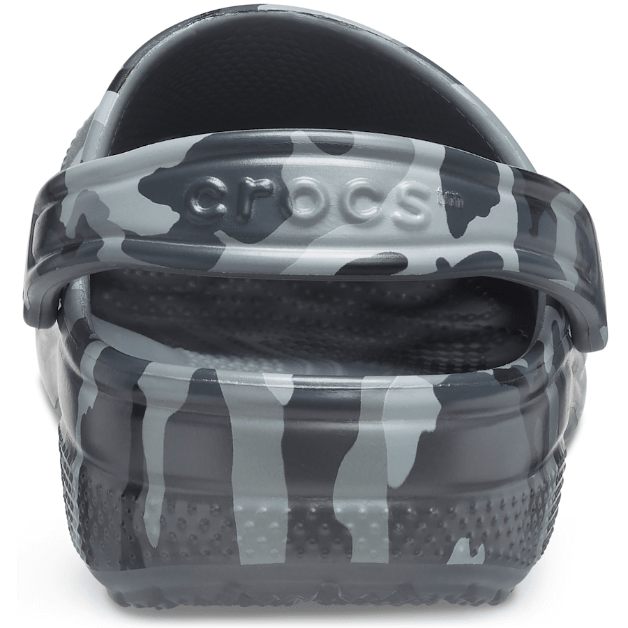 Slate Grey / Multi Classic Printed Camo Clog - Back - Crocs