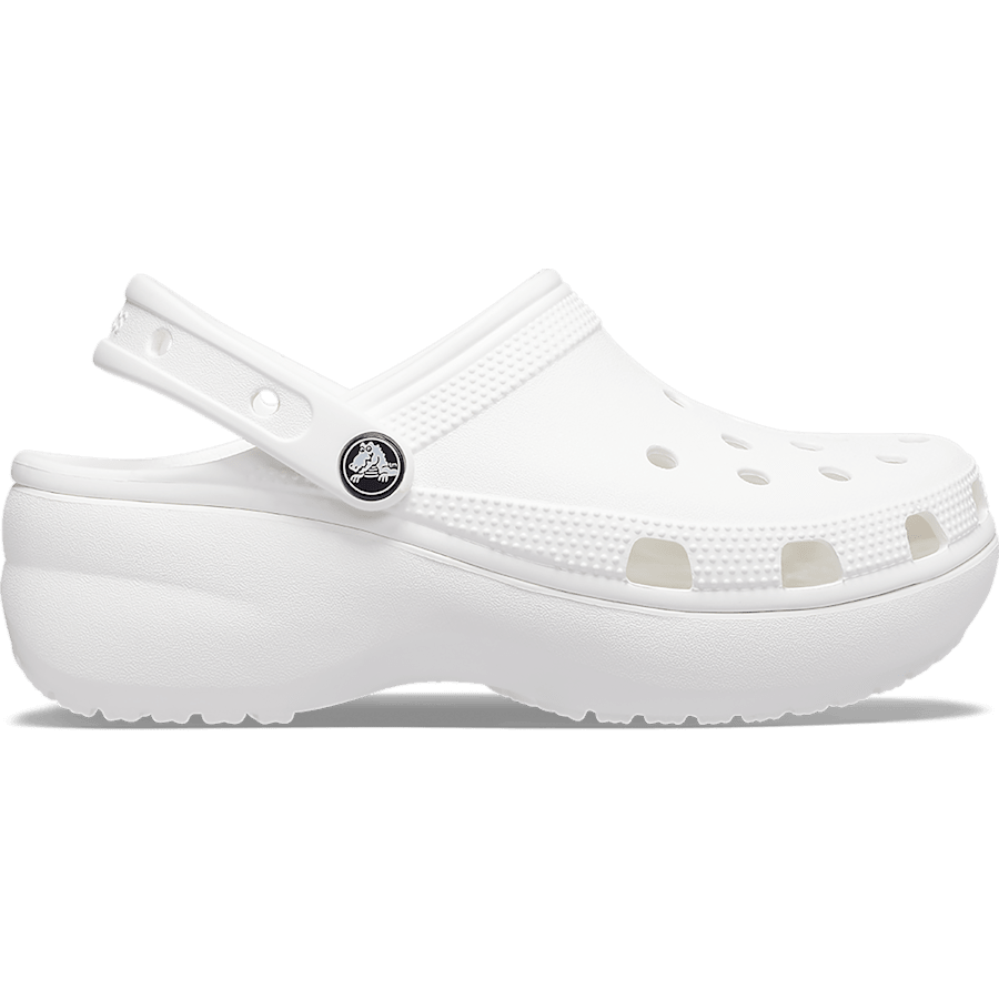White Women's Classic Platform Clog - Side - Crocs