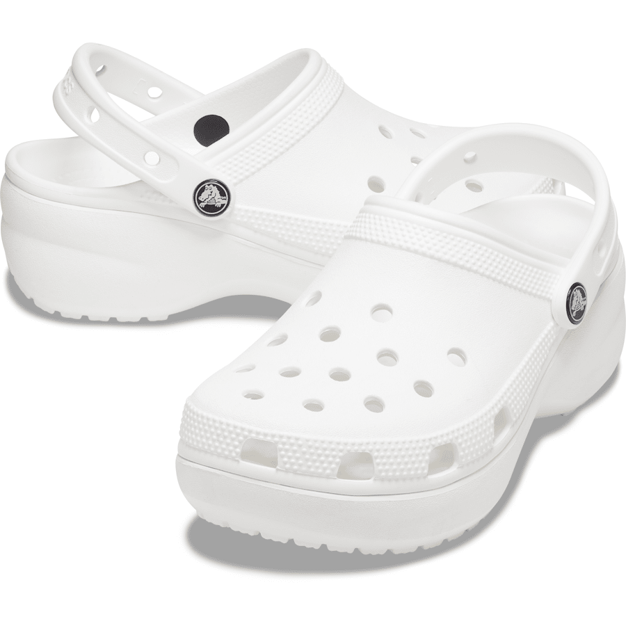 White Women's Classic Platform Clog - Pair - Crocs