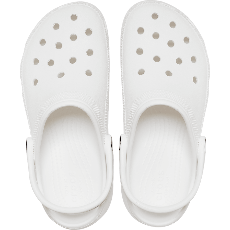White Women's Classic Platform Clog - Top - Crocs