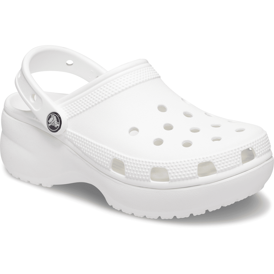 White Women's Classic Platform Clog - Front - Crocs