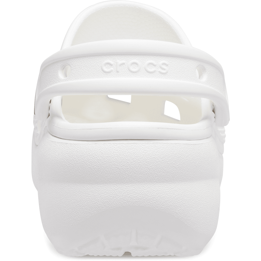 White Women's Classic Platform Clog - Back - Crocs