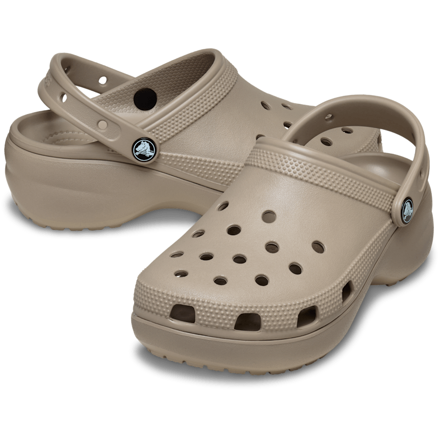 Crocs Women's Classic Platform Clog — Taupe