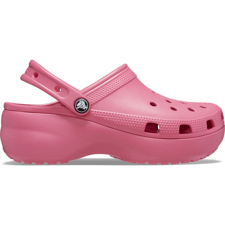 Hyper Pink Women's Classic Platform Clog - Side - Crocs