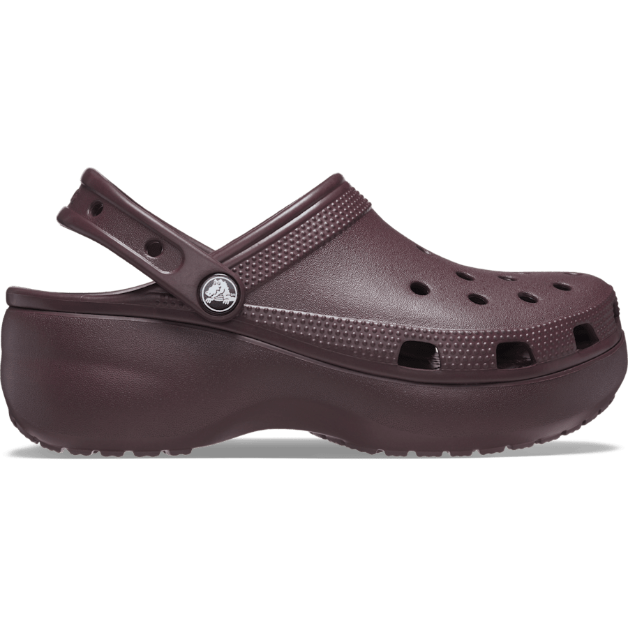 Cerise foncée Sabots plateforme classiques pour femmes - Côté - Crocs