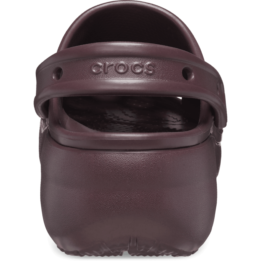Cerise foncée Sabots plateforme classiques pour femmes - Arrière - Crocs