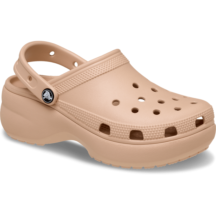 Pink Caramel Women's Classic Platform Clog - Angle - Crocs
