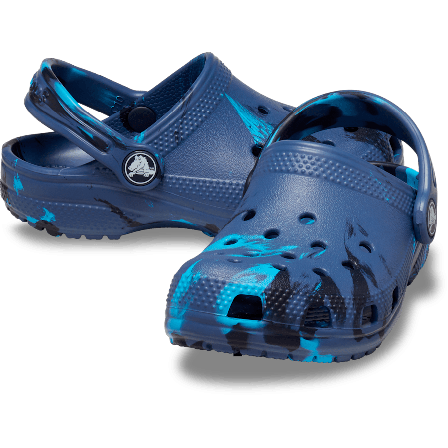 Navy / Multi Toddler Classic Marbled Clog - Pair - Crocs
