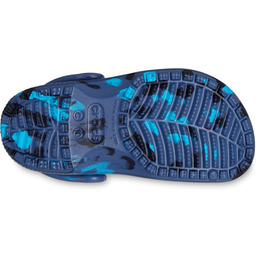 Navy / Multi Toddler Classic Marbled Clog - Bottom - Crocs