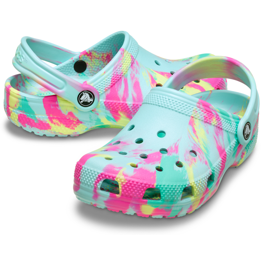 Aquamarine / Multi Toddler Classic Marbled Clog - Pair - Crocs