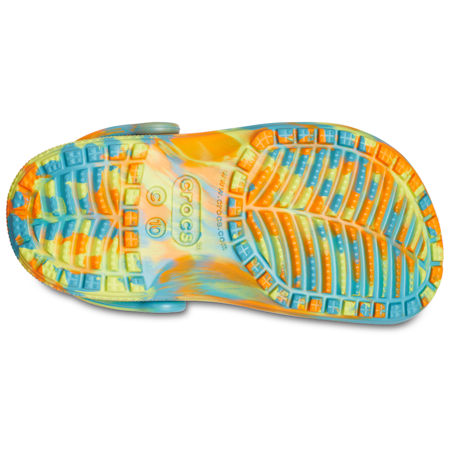 Turq Tonic / Multi Toddler Classic Marbled Clog - Bottom - Crocs