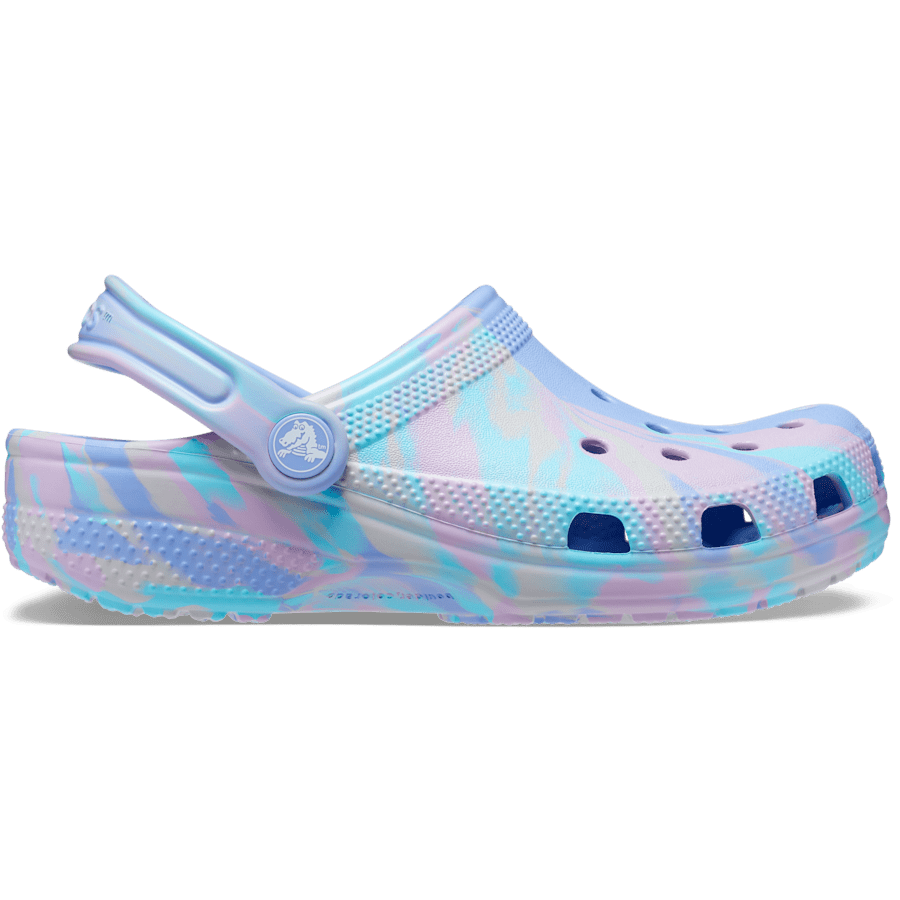 Moon Jelly / Multi Toddler Classic Marbled Clog - Side - Crocs