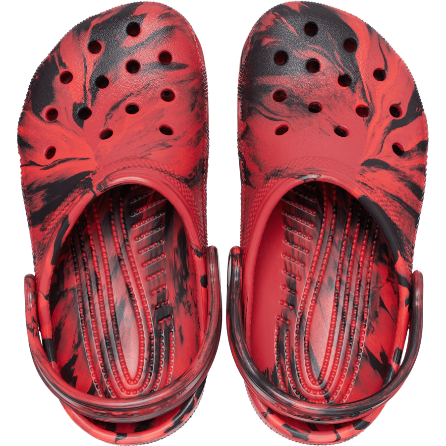 Pepper / Black Toddler Classic Marbled Clog - Top - Crocs
