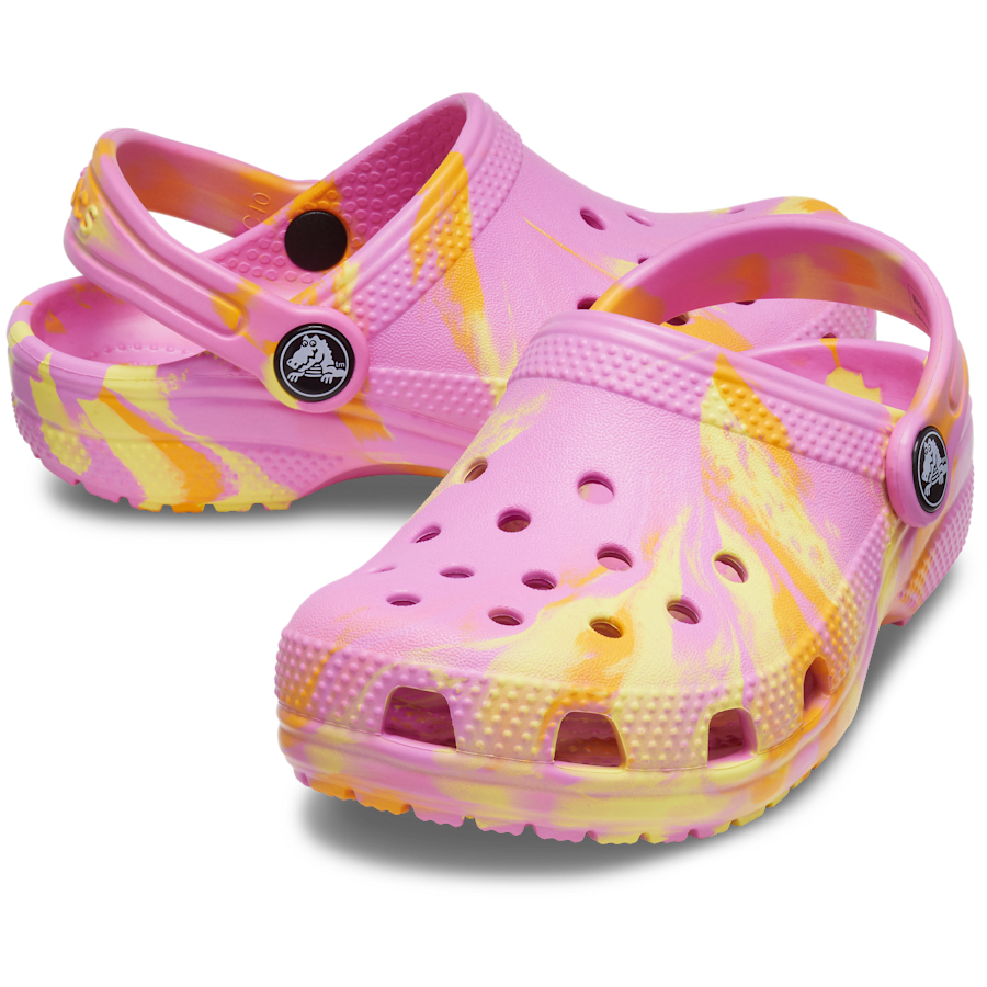 Taffy Pink / Multi Toddler Classic Marbled Clog - Pair - Crocs