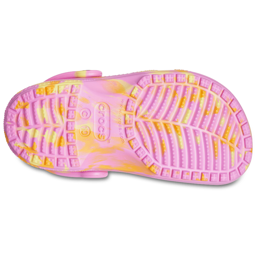 Taffy Pink / Multi Toddler Classic Marbled Clog - Bottom - Crocs