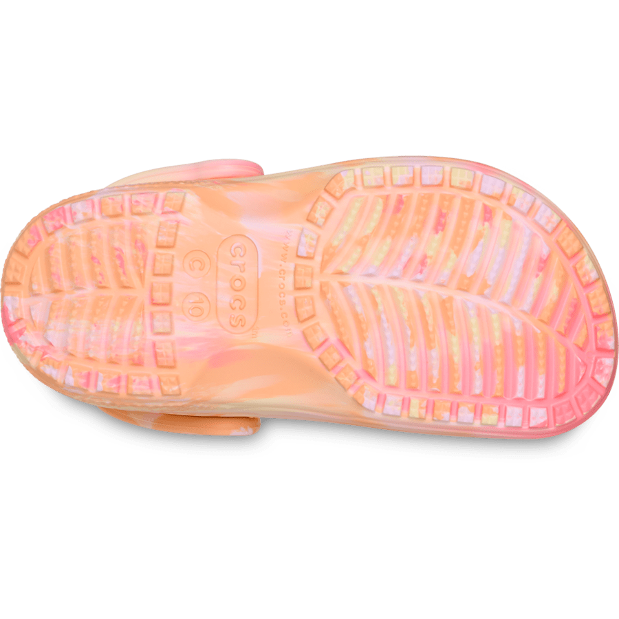 Crocs Toddler Classic Marbled Clog — Guava / Multi