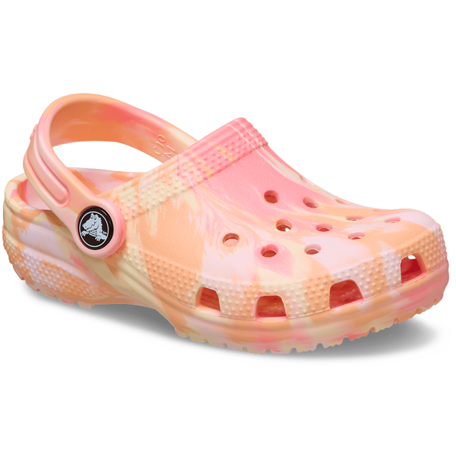 Crocs Toddler Classic Marbled Clog — Guava / Multi