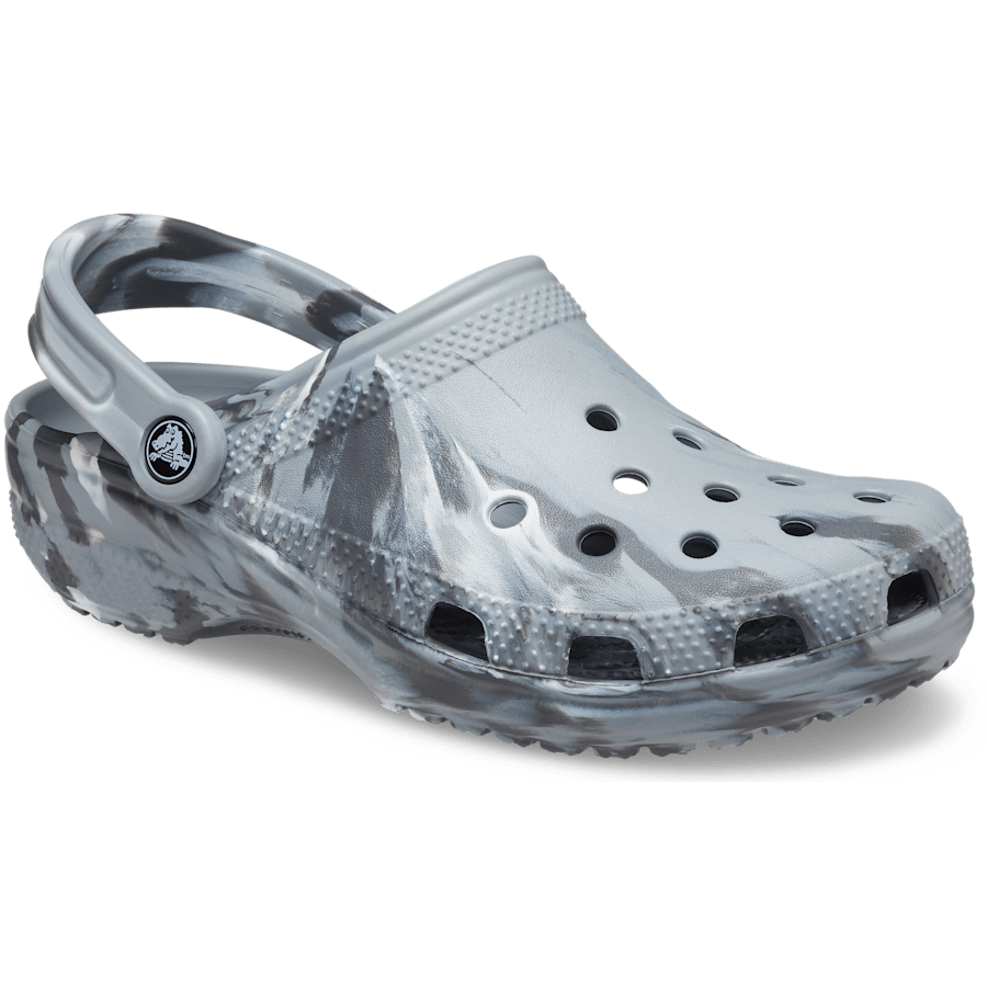 Light Grey / Multi Classic Marbled Clog - Angle - Crocs