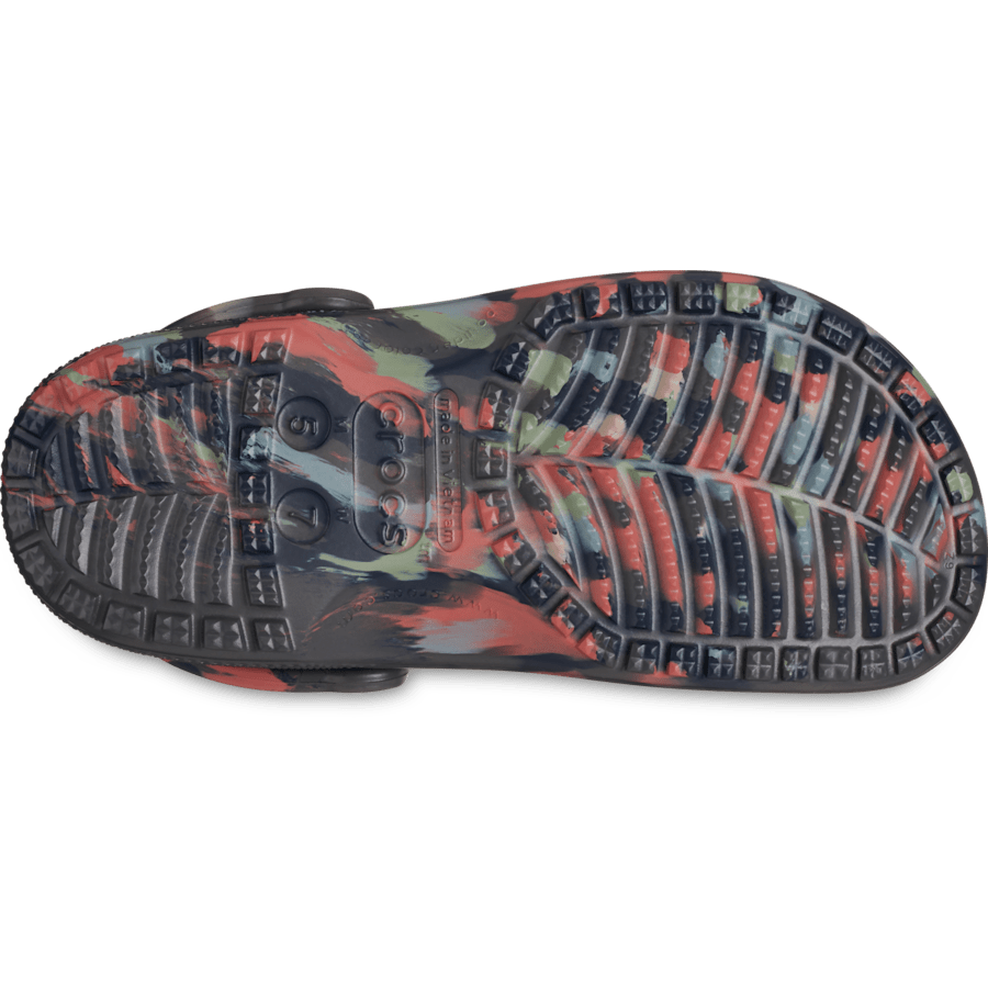 Black Sand / Multi Classic Marbled Clog - Bottom - Crocs