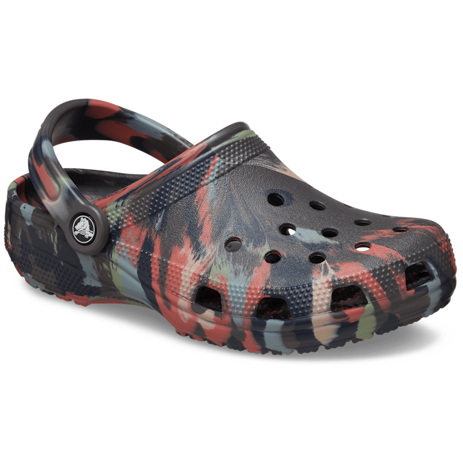 Black Sand / Multi Classic Marbled Clog - Angle - Crocs