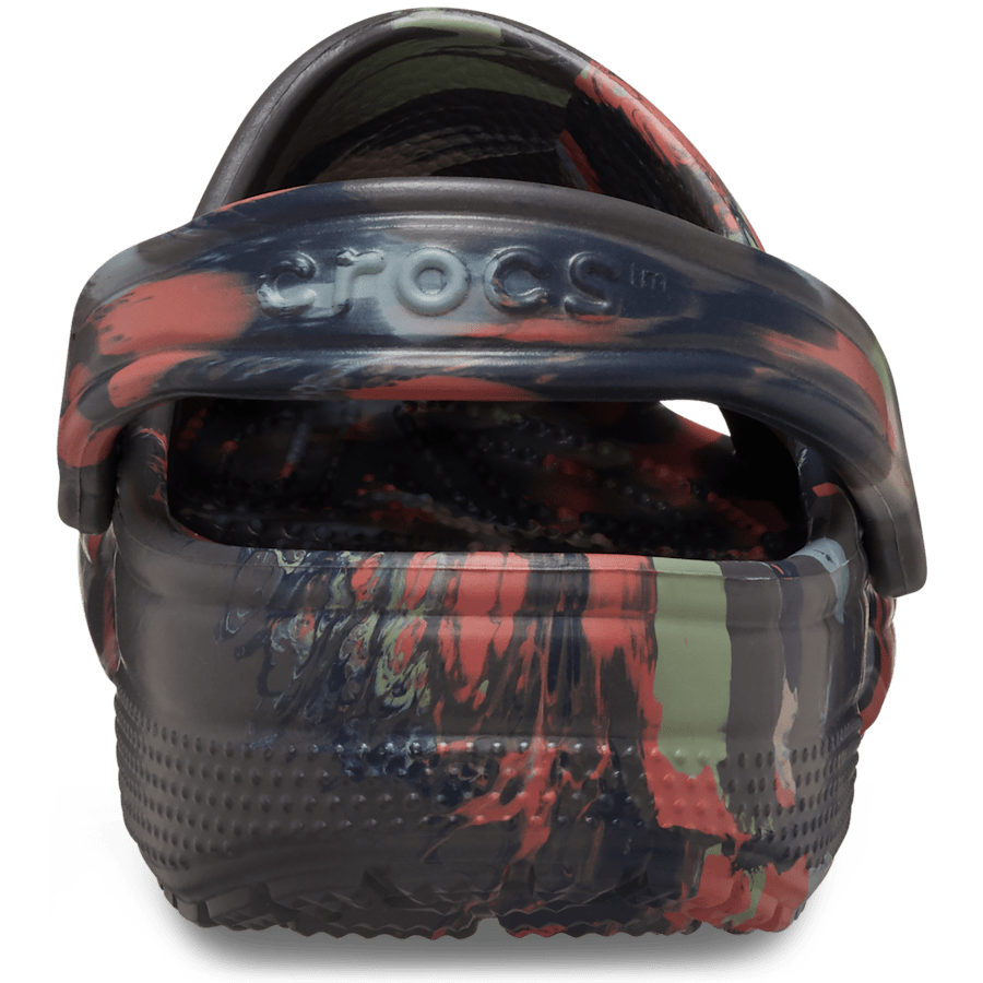 Black Sand / Multi Classic Marbled Clog - Back - Crocs