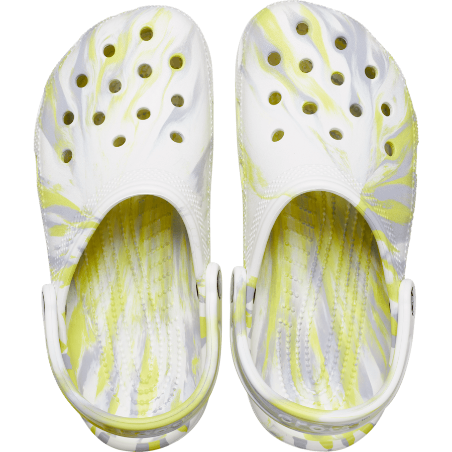 White / Microchip Classic Marbled Clog - Top - Crocs