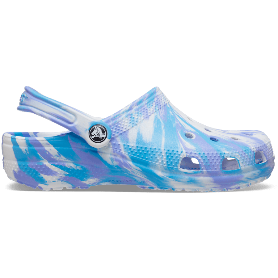 White / Oxygen Classic Marbled Clog - Side - Crocs