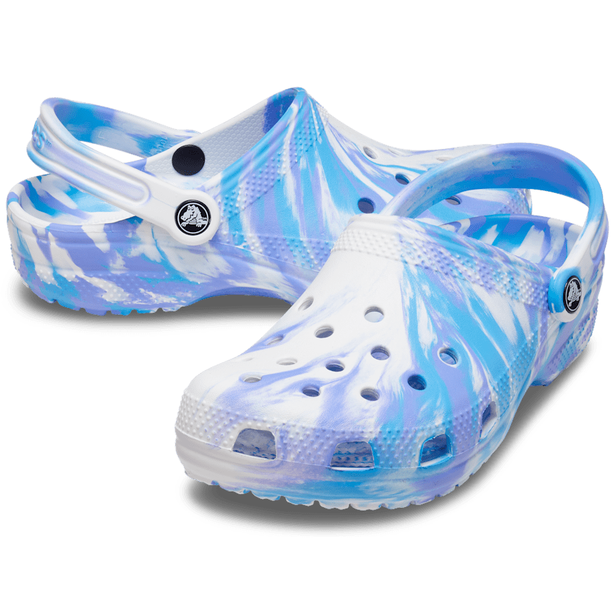 White / Oxygen Classic Marbled Clog - Pair - Crocs