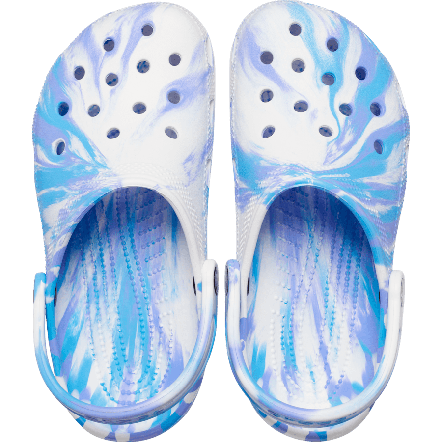 White / Oxygen Classic Marbled Clog - Top - Crocs