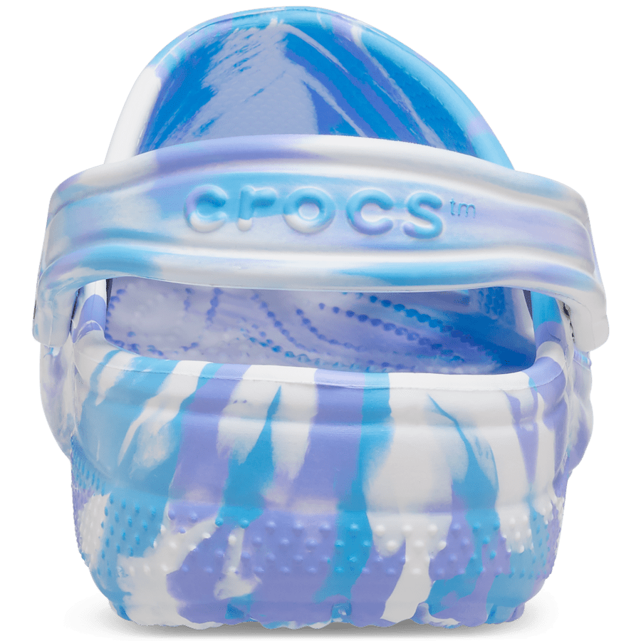 White / Oxygen Classic Marbled Clog - Back - Crocs