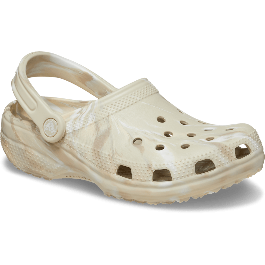 Bone / Multi Classic Marbled Clog - Angle - Crocs