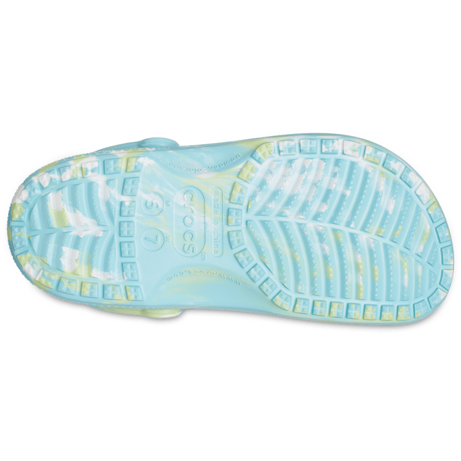 Pure Water / Multi Classic Marbled Clog - Bottom - Crocs