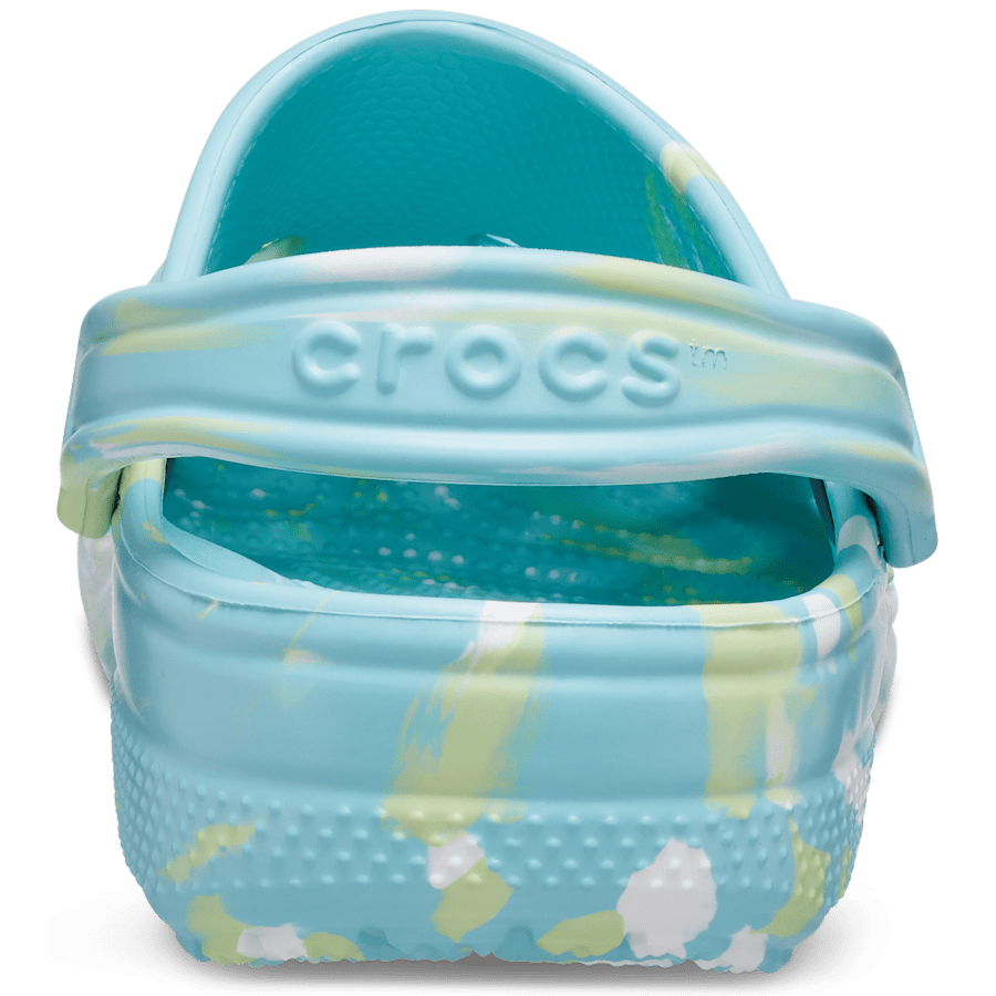 Pure Water / Multi Classic Marbled Clog - Back - Crocs