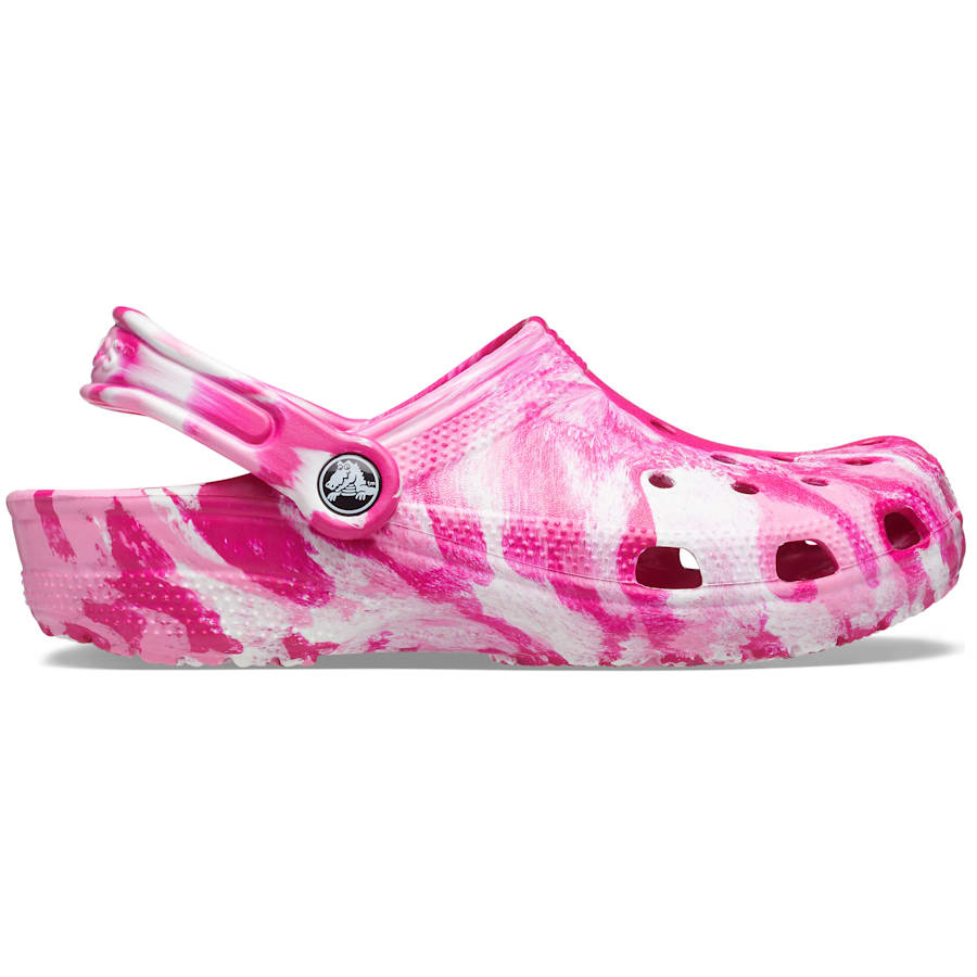 Candy Pink / Pink Lemonade Classic Marbled Clog - Side - Crocs