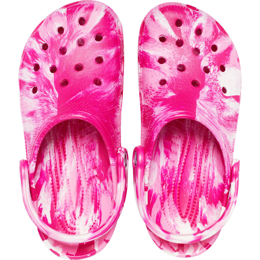 Candy Pink / Pink Lemonade Classic Marbled Clog - Top - Crocs