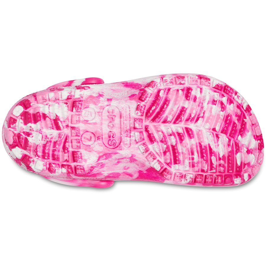 Candy Pink / Pink Lemonade Classic Marbled Clog - Bottom - Crocs