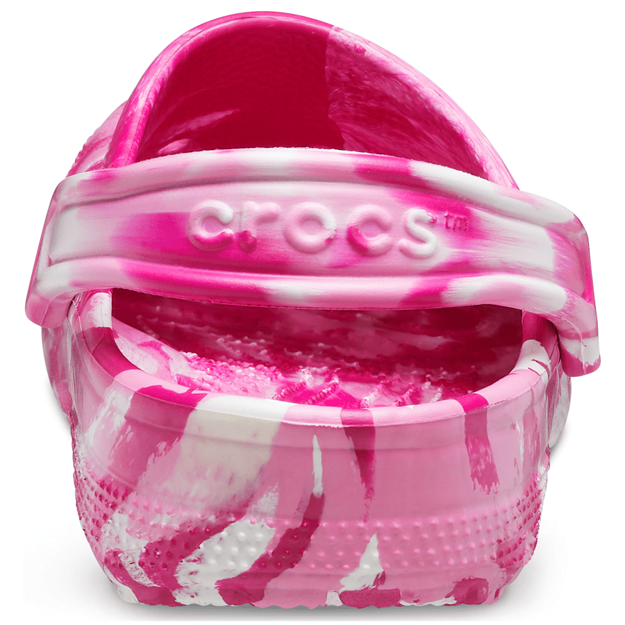 Candy Pink / Pink Lemonade Classic Marbled Clog - Back - Crocs