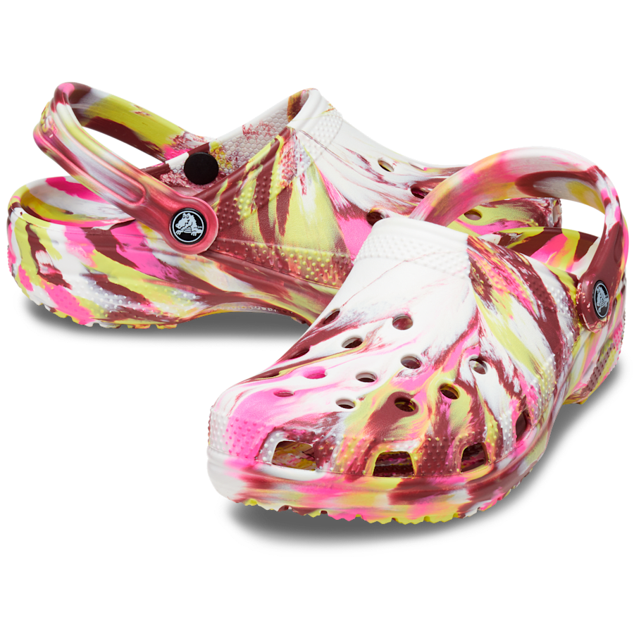 Electric Pink / Multi Classic Marbled Clog - Pair - Crocs