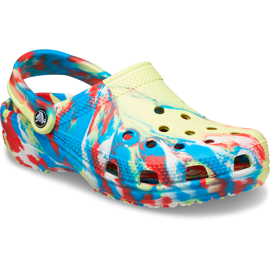 Sulphur / Multi Classic Marbled Clog - Angle - Crocs
