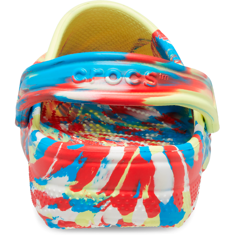 Sulphur / Multi Classic Marbled Clog - Back - Crocs