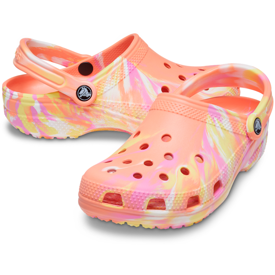 Papaya / Multi Classic Marbled Clog - Pair - Crocs