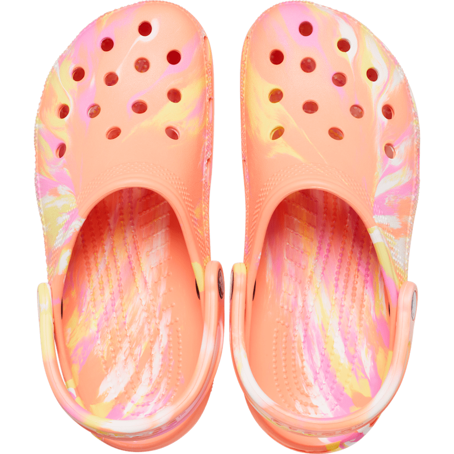Papaya / Multi Classic Marbled Clog - Top - Crocs