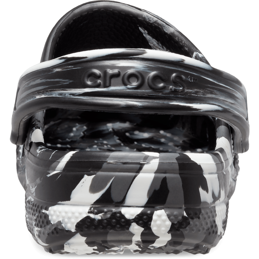 Black / White Baya Marbled Clog - Back - Crocs