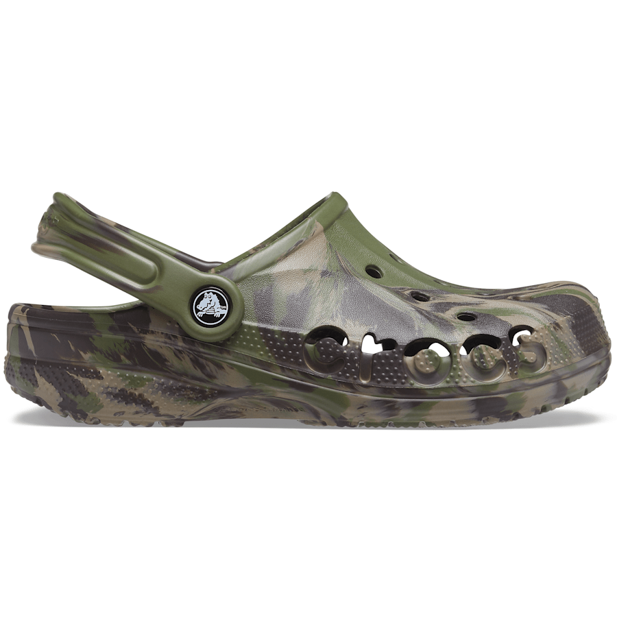 Army Green / Multi Baya Marbled Clog - Side - Crocs