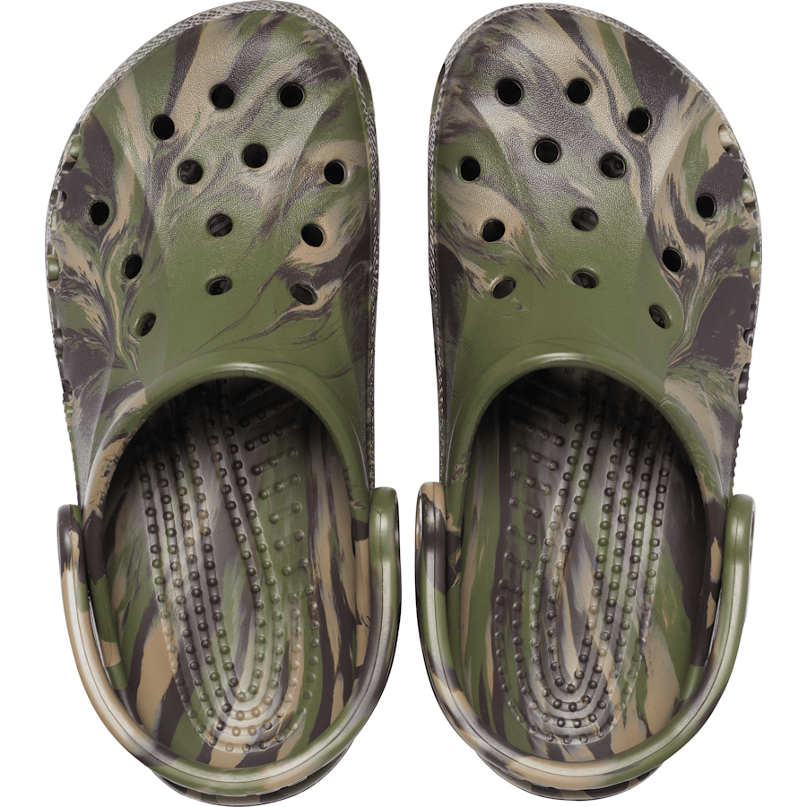 Army Green / Multi Baya Marbled Clog - Top - Crocs